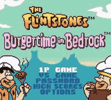 The Flintstones - Burgertime in Bedrock Title Screen